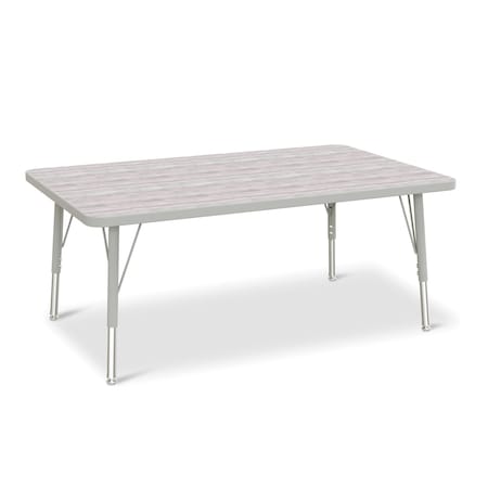 Jonti-Craft Berries Rectangle Activity Table, 30 in. x 48 in., E-height, Driftwood Gray/Gray/Gray 6473JCE450
